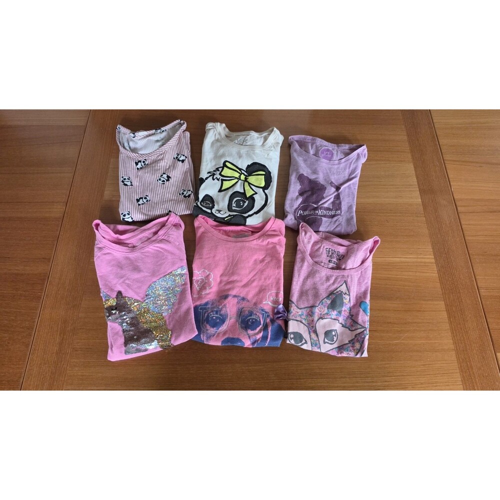 Girl's T-shirt Lot Size 10-12 Pre-owned READ Description